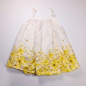 Baby Gap White Summer Dress With Yellow Flower Print US 12-18M